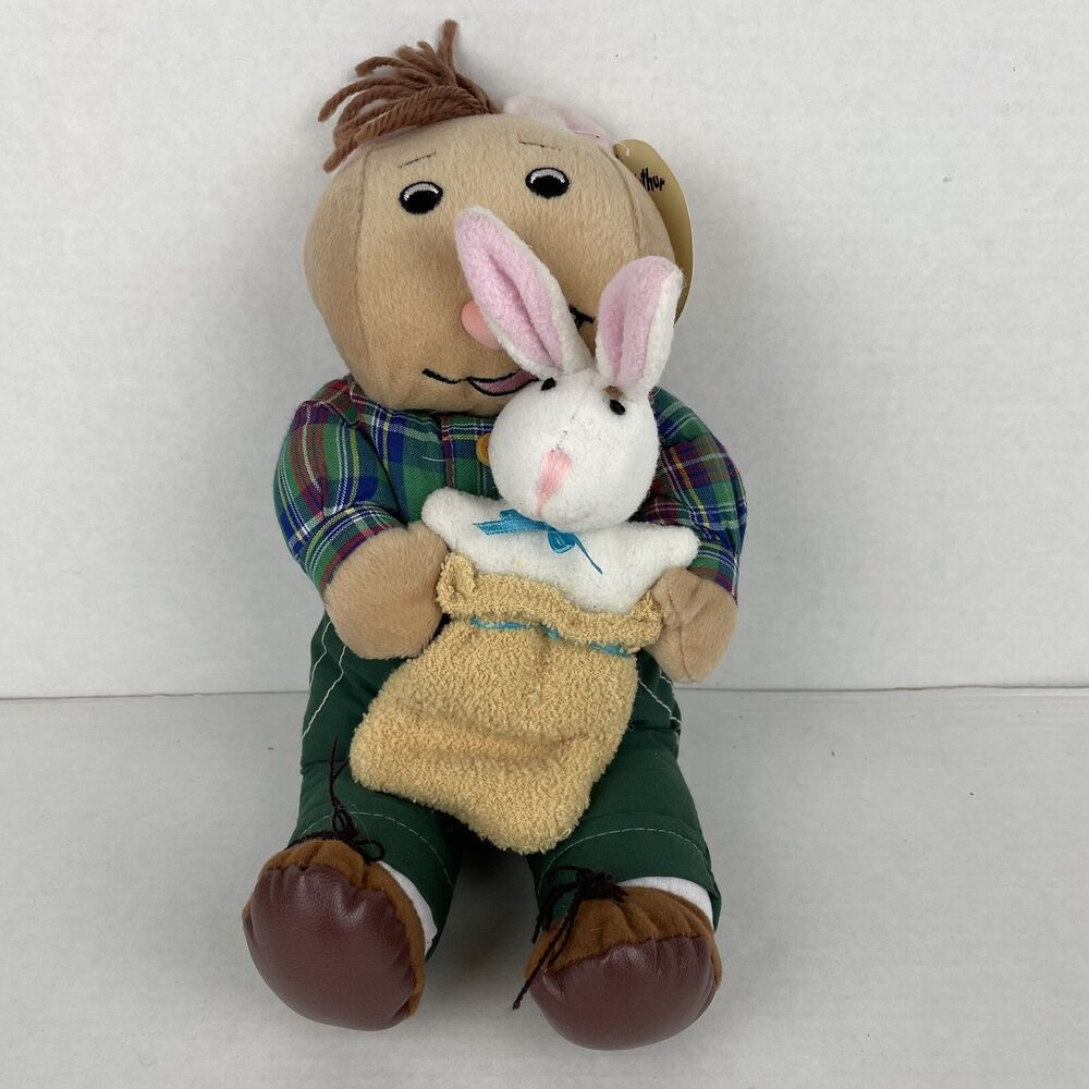 Vintage Arthur Plush Doll With Bunny 13” Easter New with Tags 2000 Marc Brown